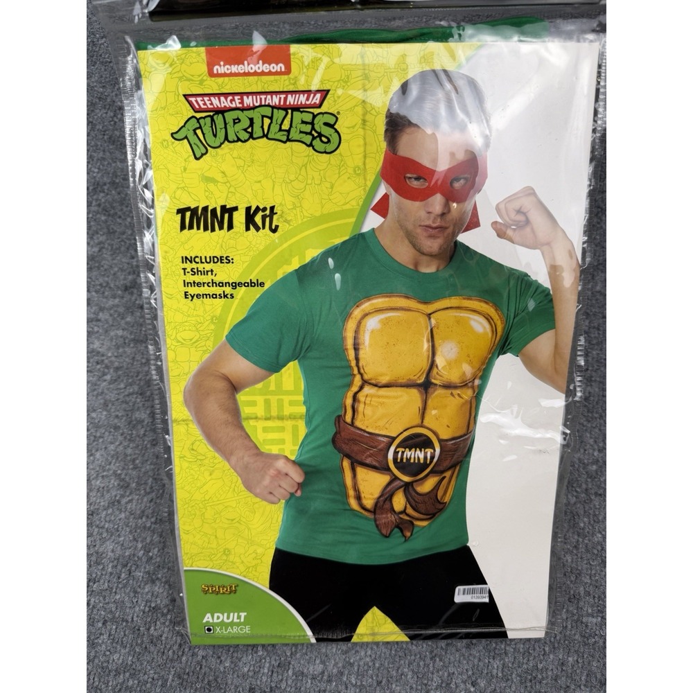 Spirit Teenage Mutant Ninja Turtles Mens Costume Shirt & 4 Masks Size XL NWT